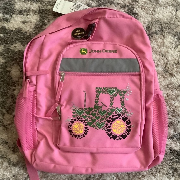 John Deere Accessories Nwt Kids John Deere Pink Backpack With